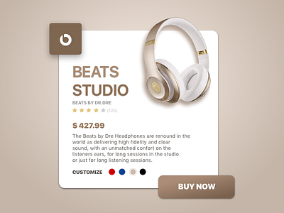 Beats studio card