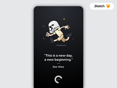 Cute Loading Illustration android material card icons design invitation free sketch icon interaction illustration app ios iphone onboarding prototype space stormtrooper starwars darkside ux ui welcome screen