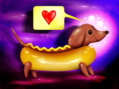 Hot Dog Doodle Cartoon Illustration by Kruweks Studio on Dribbble