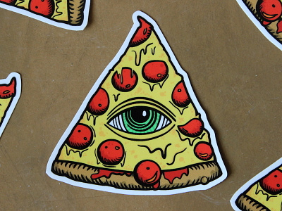 Pizza Illuminati sticker illuminati pizza pizza illuminati sticker stickers