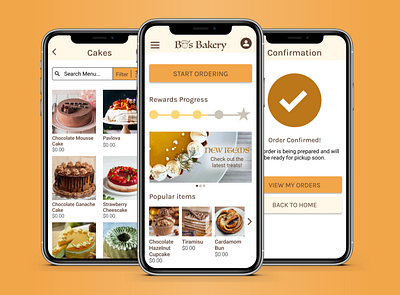 Bo's Bakery - mobile app app bakery case study design google ux design course ui ux