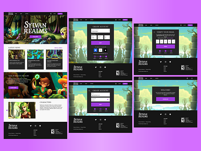 Sylvan Realms - Online video game account creation account case study design google ux design course sign up ui ux video game