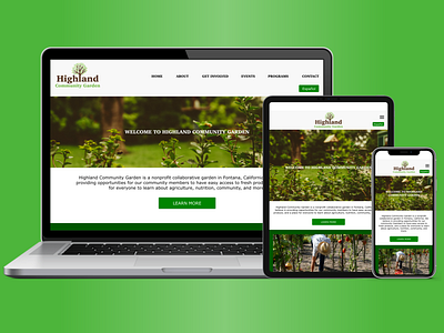 Highland Community Garden - Responsive web design