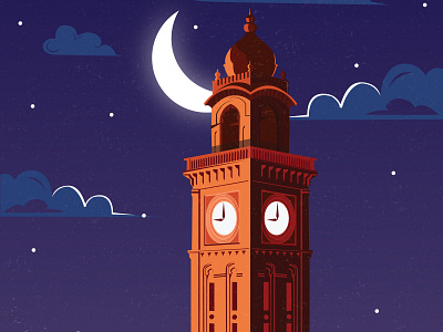 Clock Tower Mysore design graphic design graphic art illustration illustrator vector
