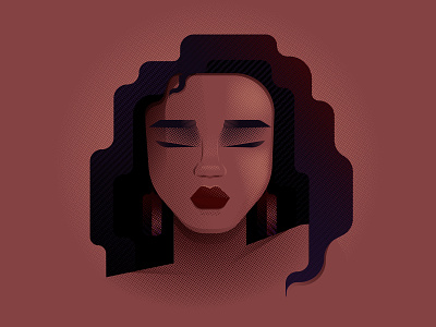Pop Art Portrait avatar design face girl halftone halftones illustration pop art portait texture vector woman