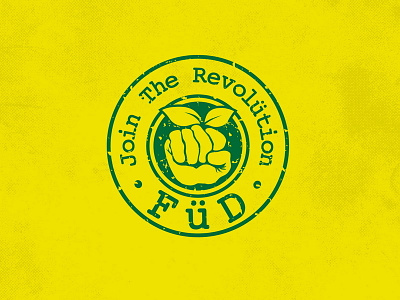 Füd food green health hipster logo natural nature organic revolution smart vegan vegetarian