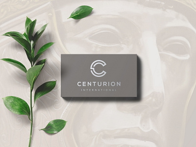 Centurion International business card centurion elegant gray hotel japan logo luxury minimal monogram pantone rome silver