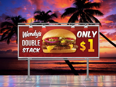 Wendy's Double Stack Billboard Design