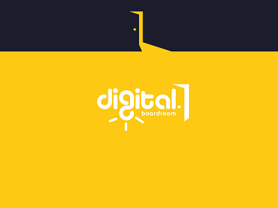 Digital Boardroom - Logo Design boardrooom brand clever creative design digital door elegant innovative inspiration light light bulb logo modern smart yellow youthful