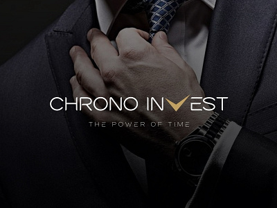Chrono Invest chrono elegant fashion logo logo design logotype luxury manufacturer modern performance time tradition watch wordmark