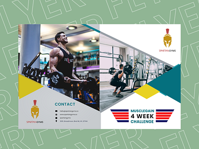 Bi-Fold Flyer For A Gym branding design figma flyer graphic design illustration logo photoshop typography vector