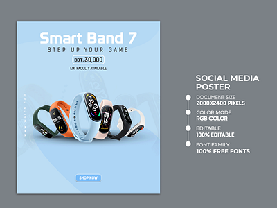 Smart Watch Social Media Poster