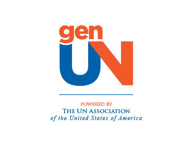 Gen UN Logo logos orange and blue united states