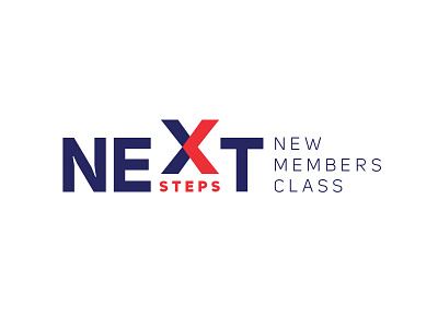 Next Steps New Members Class branding church logos identity design red and blue logos