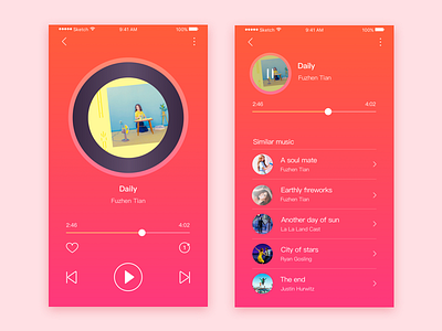 Music App Design