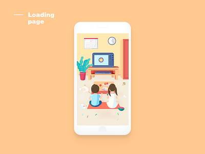 Happy Children's Day app children graphic illustration loading page ui