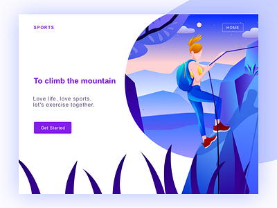 sports web climbing graphic illustration skiing ui web
