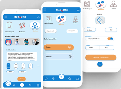 Prescription refill Flow graphic design healthcare ui ux