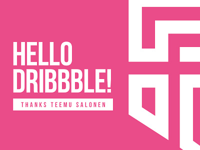 Hello Dribbble! branding debut debut shot design flat logo typography