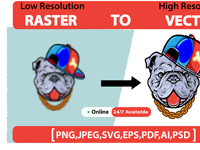 Vector Tracing graphic design illustration raster to vector vectorized image