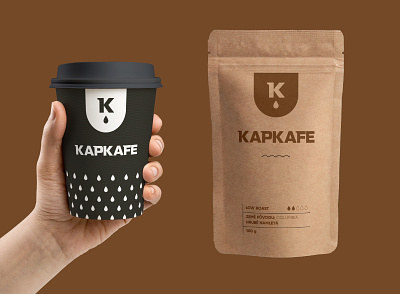 Drop Cafe - part of branding. coffee coffee branding coffee cup coffee pouch bag coffeeshop