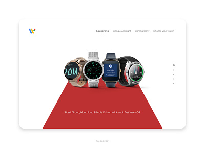 Daily UI #003 daily dailyui dailyui 003 google google wearos graphic design landing page landing page design landing page ui landing pages launching red carpet wearos