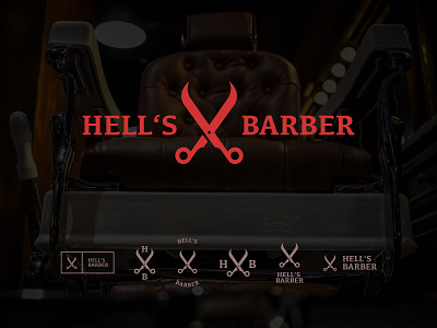 Hell's Barber Logo barber barber logo barber shop barbers barbershop barbershop logo design graphic design logo logo design logomark logos scissor