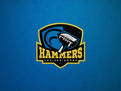 Hammers Łaziska Górne - American Football Team Logo american football hammer logo rugby sign sport