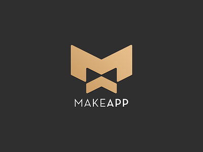 Make App Logo version 1 m m letter make-up makeup mark sign