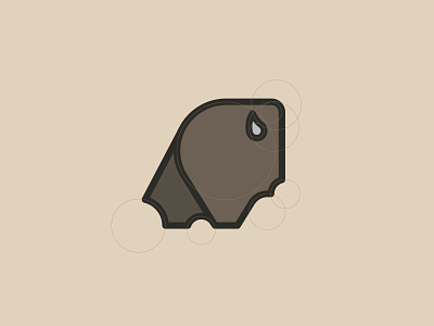 Bison animal bison grid logo mark żubr