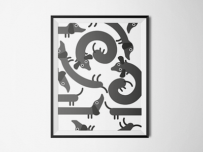 Dachshunds dachshunds pattern poster