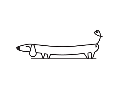 Lovely Wiener icon linear minimal vector