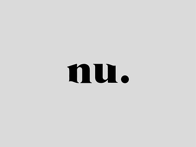 nu. Logo logotype letters logo