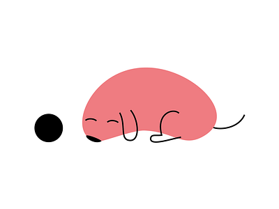 Raspberry Dog dog bean cute ball illustration