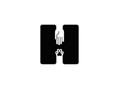 H logo letter h logotype dog cat human