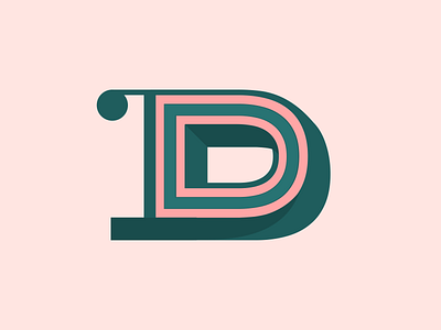 D is for Danielle alphabet brand branding design graphic design illustration letter lettering logo pink pink and green type typography vector visual design