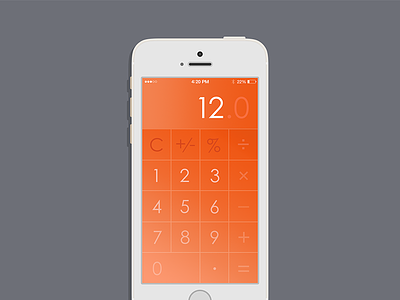 iOS7 Calculator Concept calculator design gradients ios mobile ui user interface ux visual design