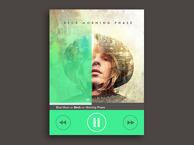 Music Player Widget Study/Concept mobile music music player ui ux visual design widget