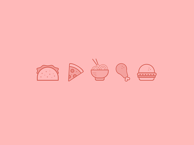 Food Icons food graphics icons illustration symbols ui visual design