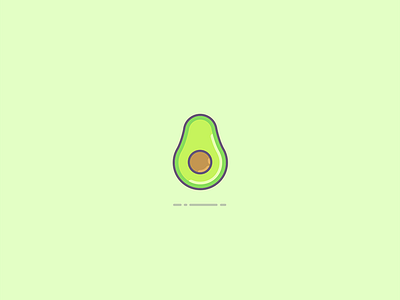 Avocado avocado food icon illustration vector visual design