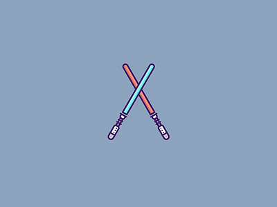 May the force be with you graphic design icon illustration lightsaber logo nerd star wars symbol vector visual design
