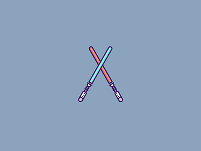 May the force be with you graphic design icon illustration lightsaber logo nerd star wars symbol vector visual design