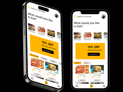 Food Delivery Mobile Design App animation high fidelity prototyping interaction design mobile app design prototype ui user experience design ux visual ui