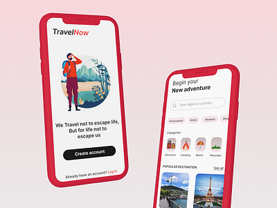 TravelNow app design figma product design ui user flow ux web design
