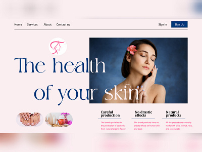 Beauty Web Landing Page Design