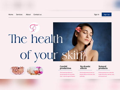 Beauty Web Landing Page Design adobe adobexd beauty graphic design homepage ui uidesigner ux uxdesigner uxui webdesign webdesigner webpage xd