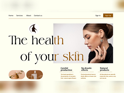 Coco Theme Beauty Web Landing Page Design