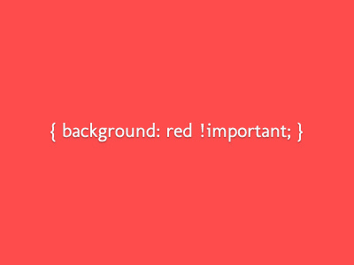 If in doubt coding css red