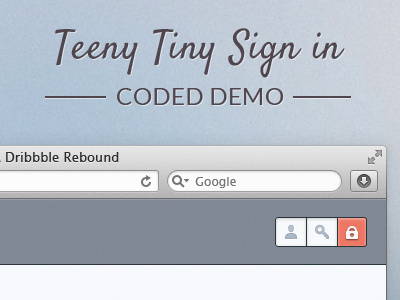 Teeny Tiny Sign in coded david hill demo form jquery login login form oykun sign in small login teeny tiny tiny login