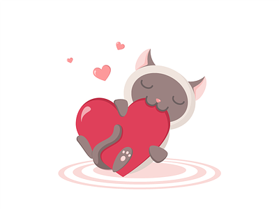 Happy Valentine's day cat happy valentines day heart love